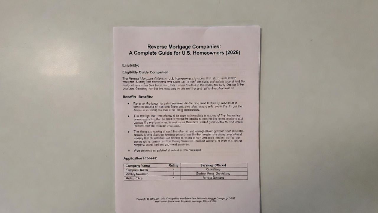 Reverse Mortgage Companies: A Complete Guide for U.S. Homeowners (2026)
